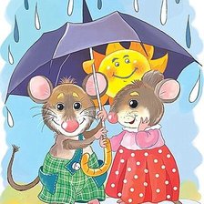 Схема вышивки «Под зонтиком...»