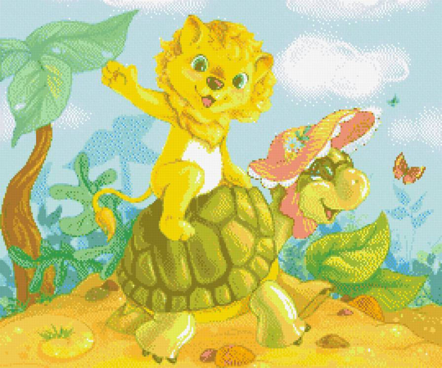 Черепаха и львенок - детское, львенок, черепаха, деткам.мультики - предпросмотр