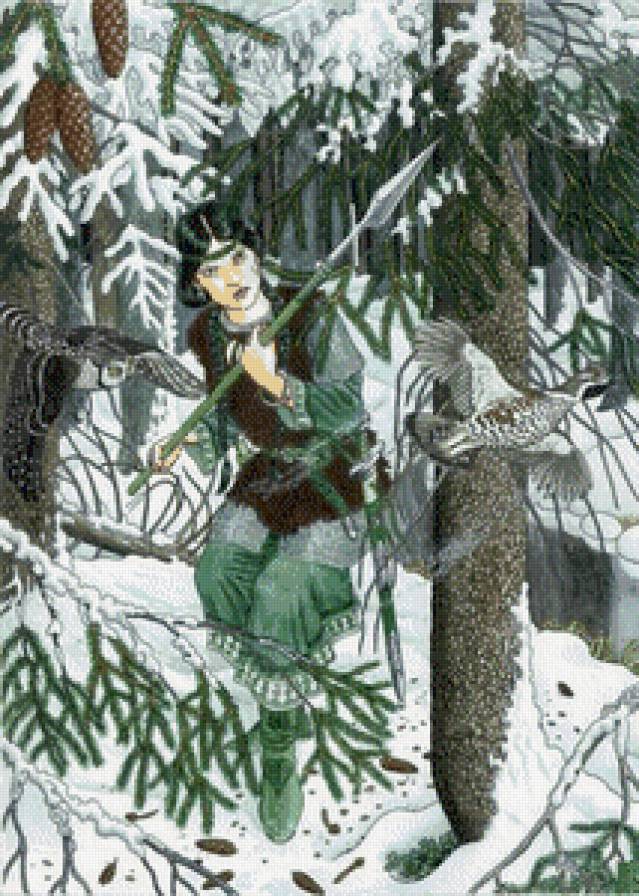 Ель по картине Николая Фомина - николай фомин, женский образ - предпросмотр