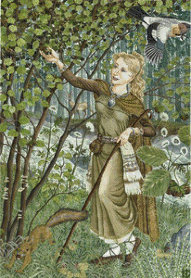 Лещина по картине Николая Фомина - николай фомин, женский образ - предпросмотр