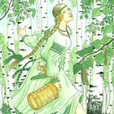 Схема вышивки «Береза»