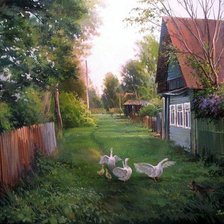 Схема вышивки «Деревенские пейзажи»