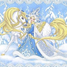 Схема вышивки «Снегурочка»