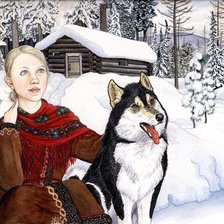 Схема вышивки «Сибирские глаза по картине Николая Фомина»