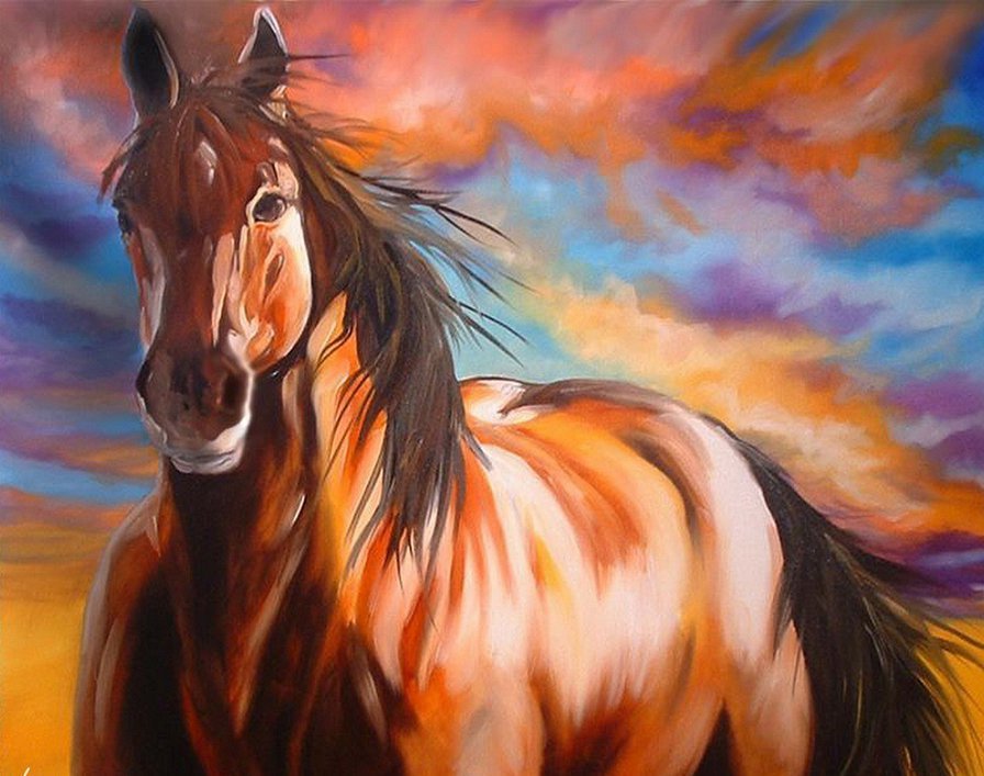 серия "животные" - лошадь, животные - оригинал