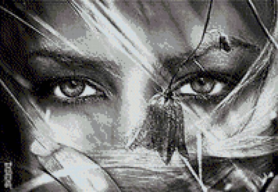 девушка - глаза, девушка - предпросмотр