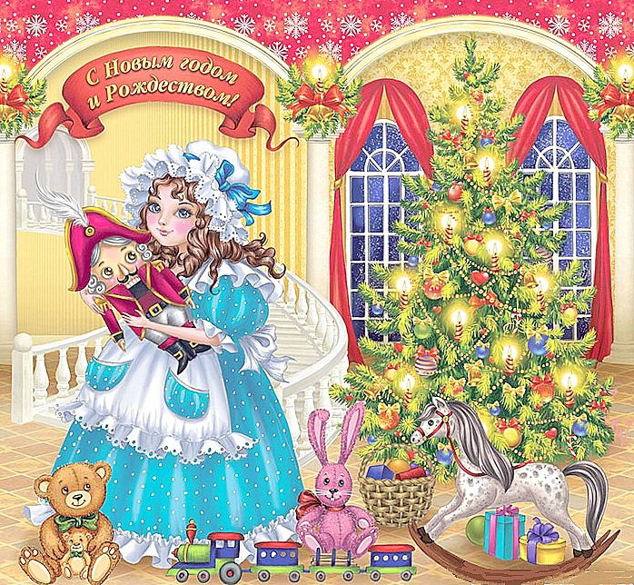 Новогодние праздники - деткам, детское, праздники, рождество, мультики, новый год - оригинал