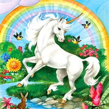 Схема вышивки «Единорог»