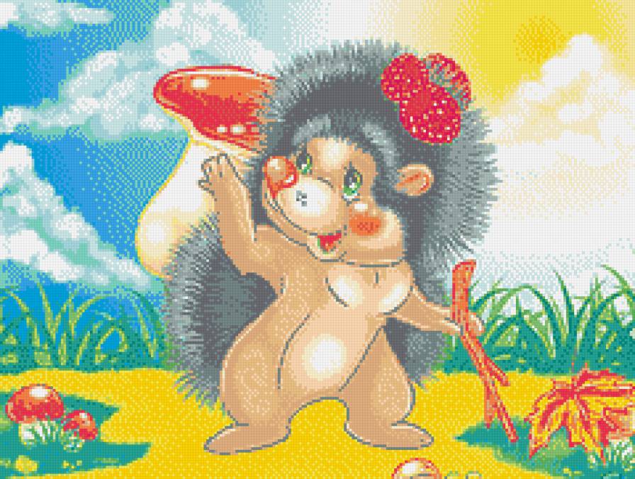 Мама-ежиха - еж, сказка, деткам, детское, мультики - предпросмотр