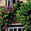 Предпросмотр схемы вышивки «Домик, утопающий в цветах» (№517036)