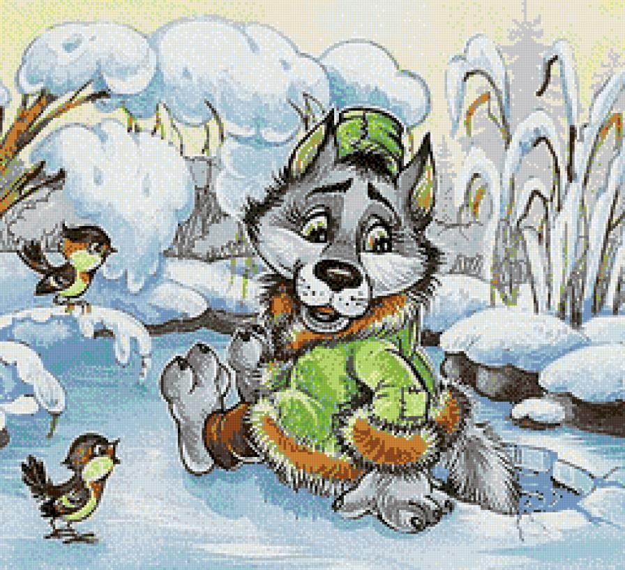 Мерзни-мерзни волчий хвост - мультики, волк, сказка, детское, деткам - предпросмотр