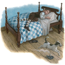 Схема вышивки «серия "дети с живностями"»