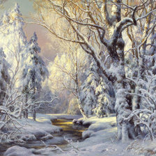 Схема вышивки «зимний лес»