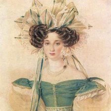 Схема вышивки «дама в шляпе»