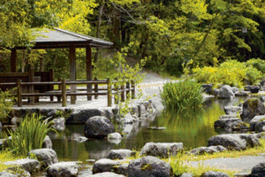 Пейзаж - лес, вода, деревья, река, горы, природа - предпросмотр