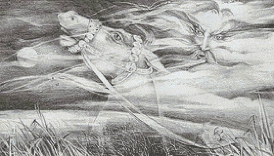 Русь Великая...Стрибог - монохром, живопись, история - предпросмотр