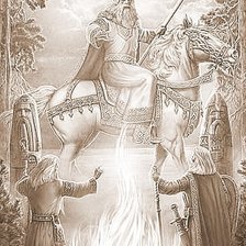 Схема вышивки «Русь Великая...Явление Сварога»