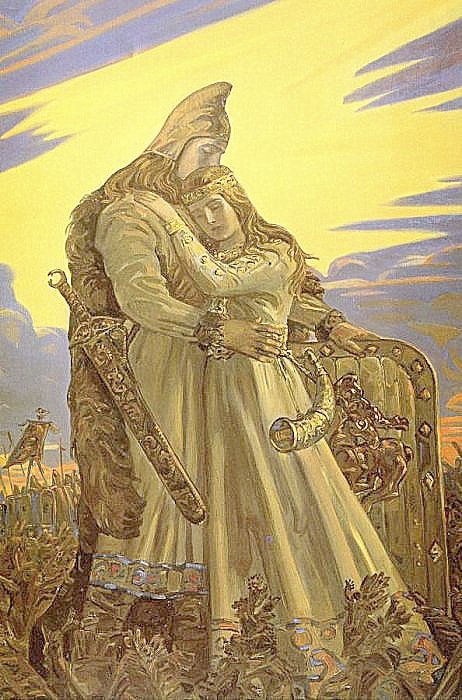 Русь Великая..."Прощание" (живопись) - живопись, пара, люди, история - оригинал