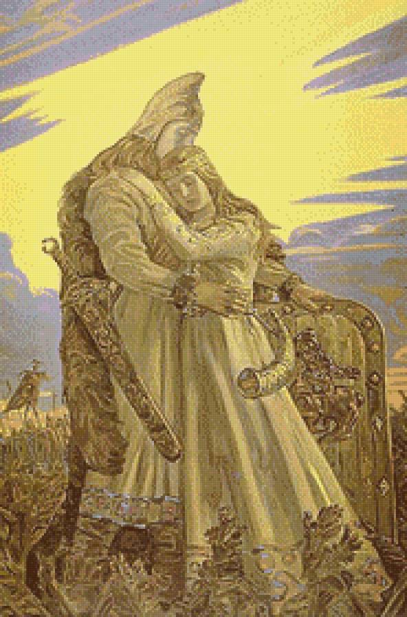 Русь Великая..."Прощание" (живопись) - пара, живопись, люди, история - предпросмотр