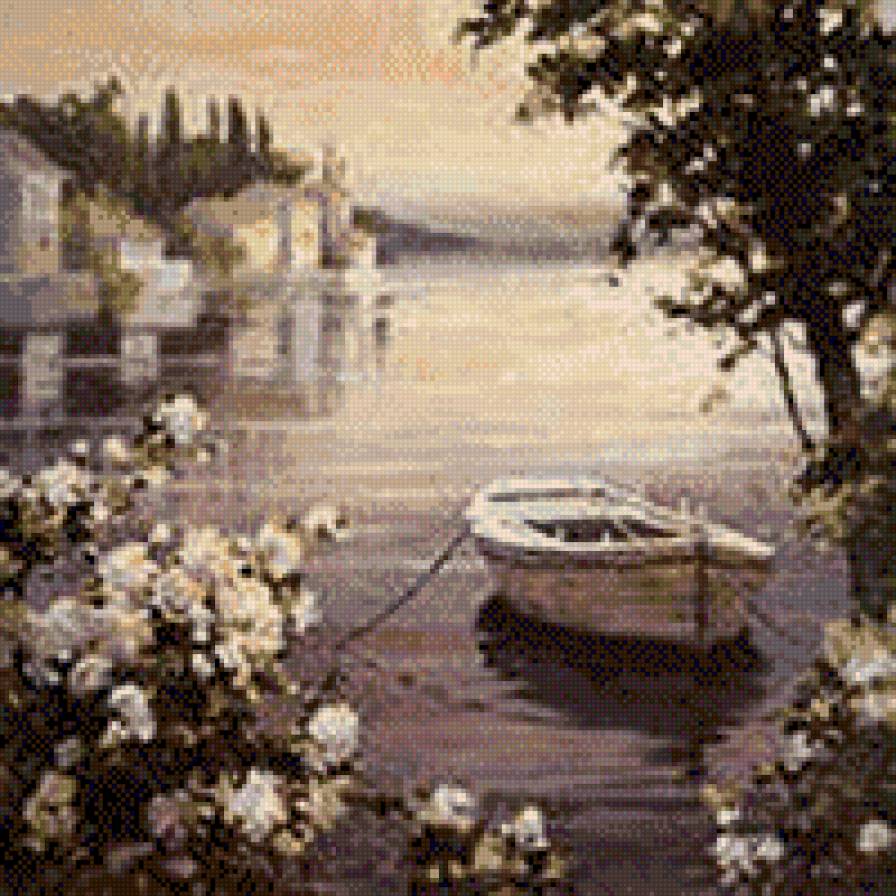 залив - залив, лодка - предпросмотр