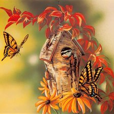 Схема вышивки «Бабочки»