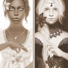 Схема вышивки «Противоположности (диптих)»