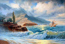 Схема вышивки «море»