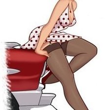 Схема вышивки «Девушка»