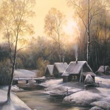 Схема вышивки «Зима»