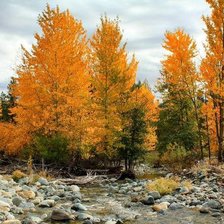 Схема вышивки «Осень в горах»