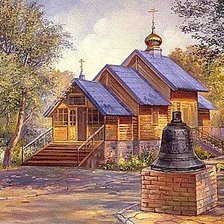 Схема вышивки «Старинная церквушка»