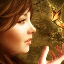 Девушка с бабочкой