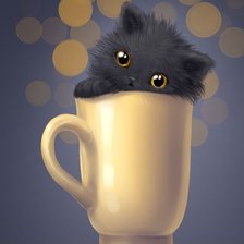 Схема вышивки «Котенок»