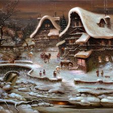 Схема вышивки «Серия "Зимний пейзаж"»