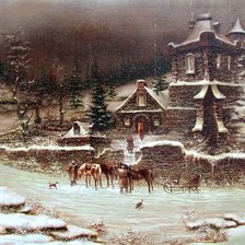 Схема вышивки «Серия "Зимний пейзаж"»