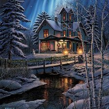 Схема вышивки «Серия "Зимний пейзаж"»