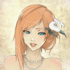 Схема вышивки «Девушка»