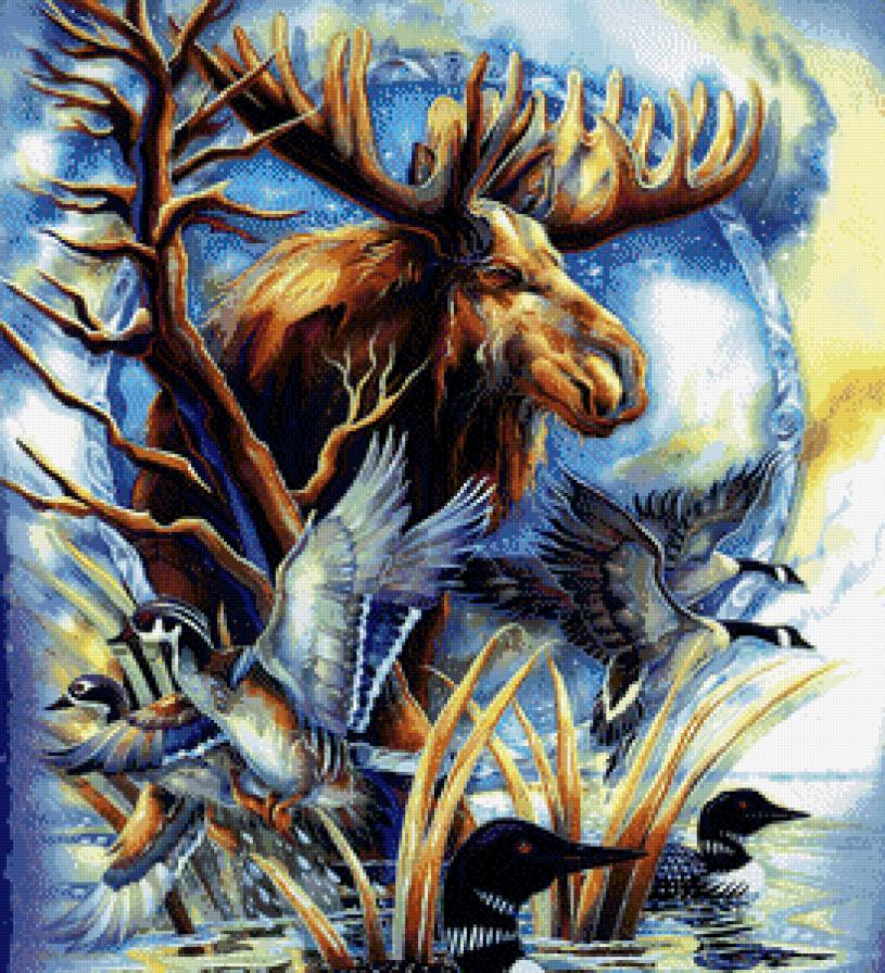 Тотемные животные 1 - животные, утки, лоси, птицы - предпросмотр