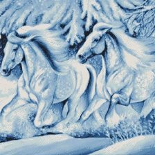 Схема вышивки «кони»