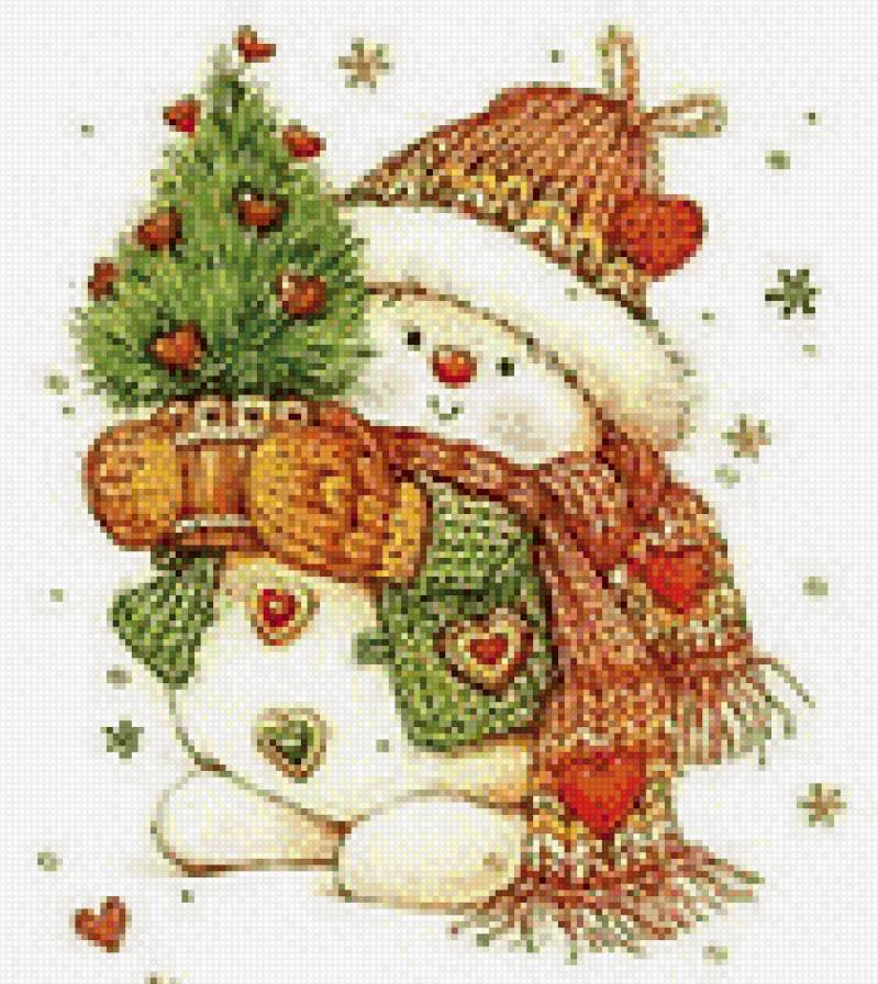 снеговик - новый год, снеговик - предпросмотр