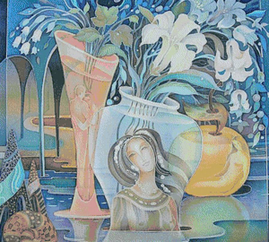 Фэнтези   (батик Любови Тощеевой) - фэнтези, люди, живопись, батик, картины - предпросмотр