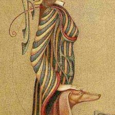 Схема вышивки «Дама с собакой (Б.Индриков)»