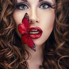 Схема вышивки «Поцелуй бабочки»