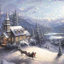 Схема вышивки «на рождественский молебен»