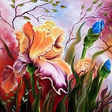 Схема вышивки «цветы»