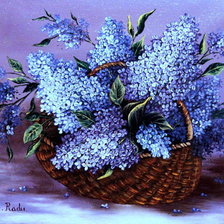 Схема вышивки «сирень»