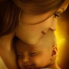 Схема вышивки «мама и малыш»