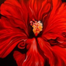 Схема вышивки «Красный цветок»