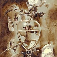 Схема вышивки «Белые розы»