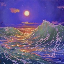 Схема вышивки «море»